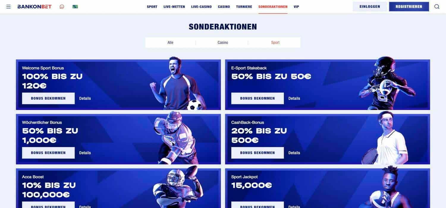 Bankonbet Bonus Aktionen