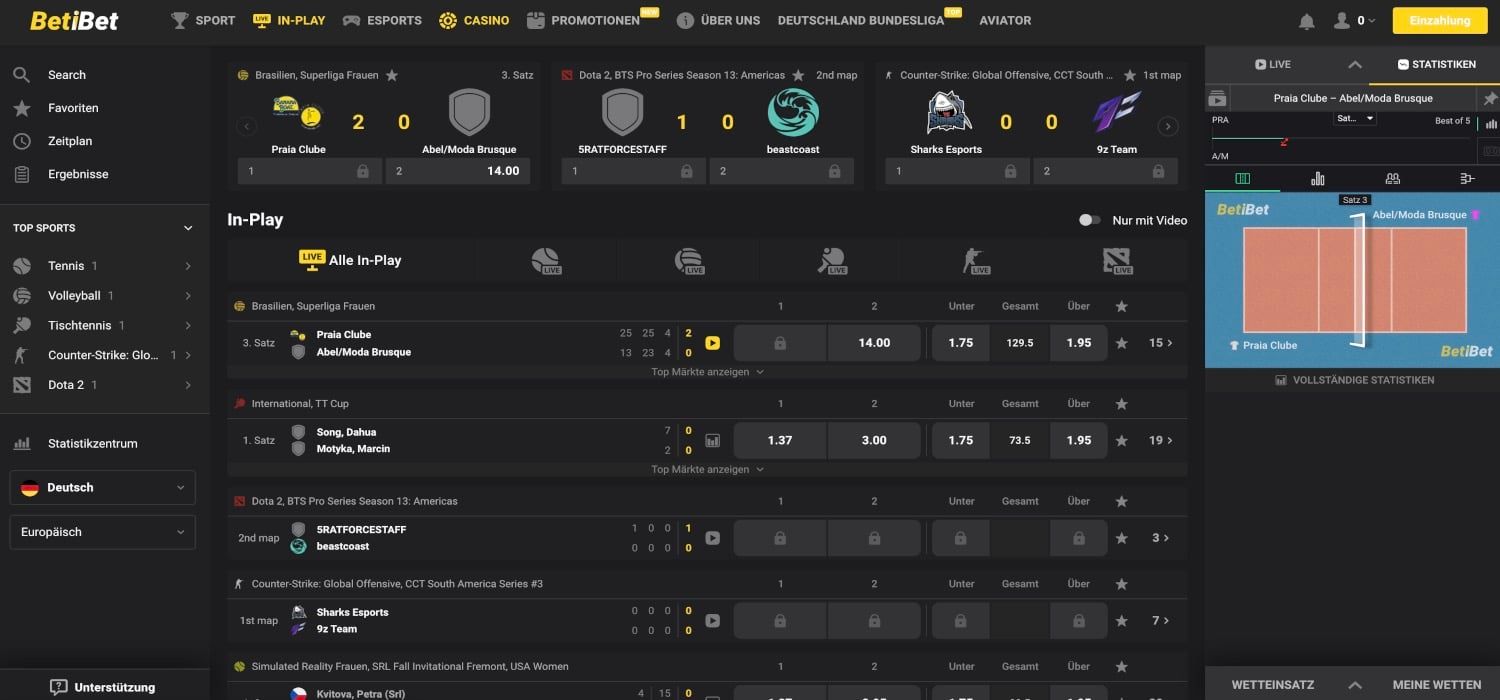 Betibet Live Wetten