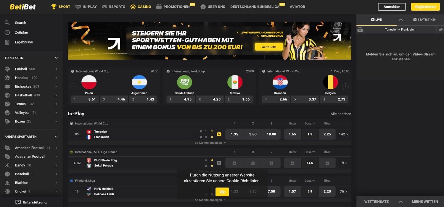 Betibet Sportwetten