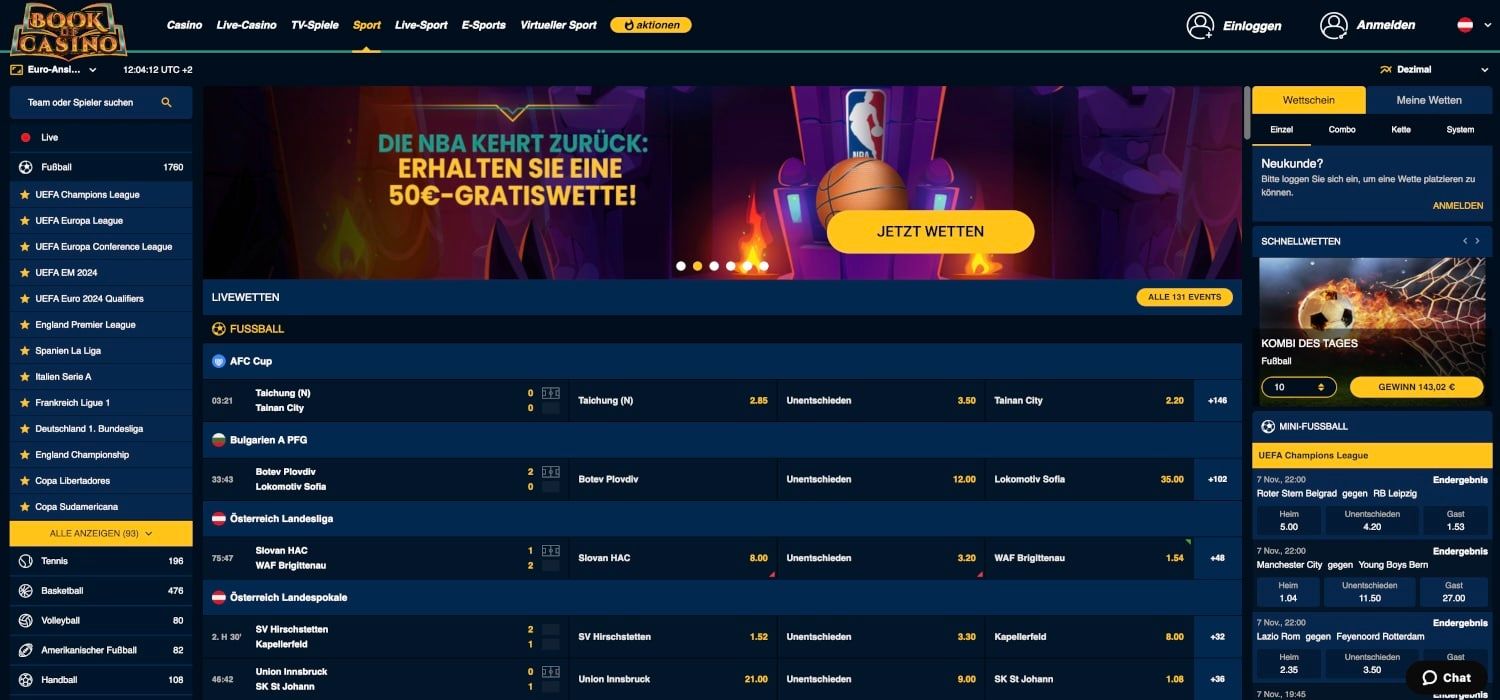 BookOfCasino Sportwetten