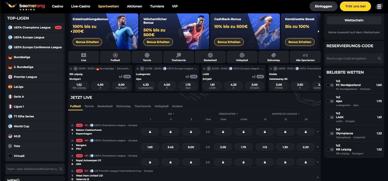 Boomerang Sportwetten