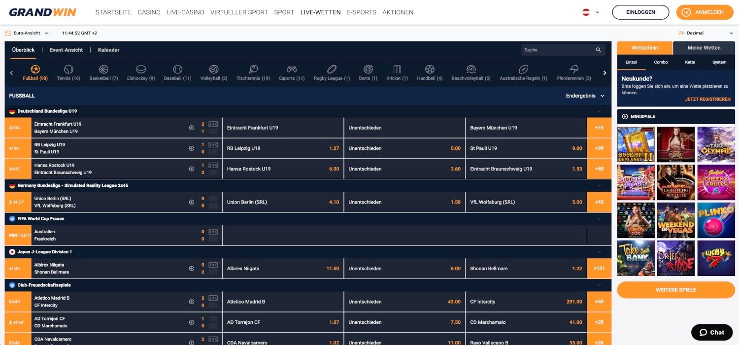 Grandwin Live Wetten