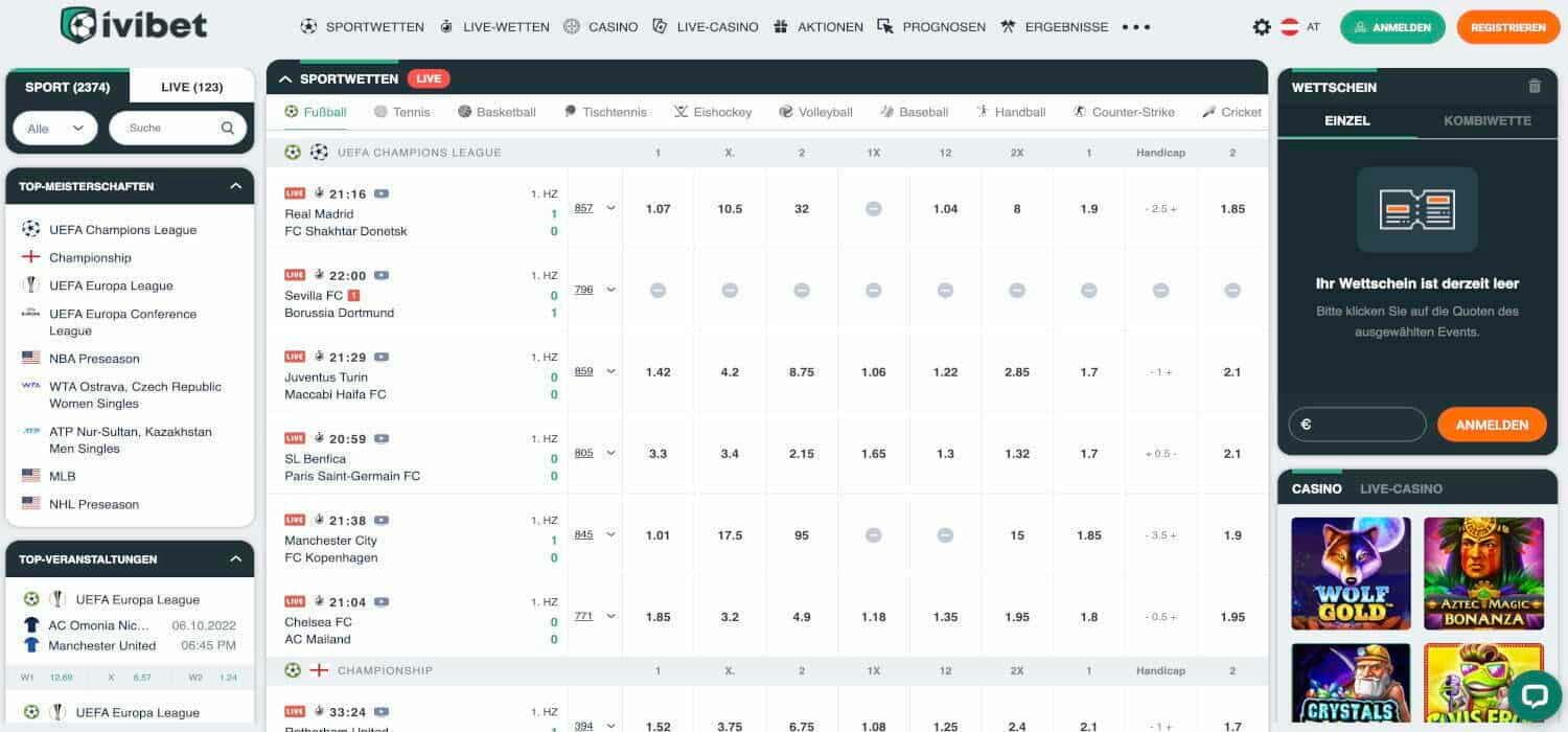Ivibet Fußball Wetten