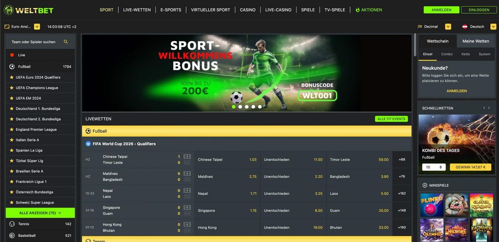 Weltbet Bonus