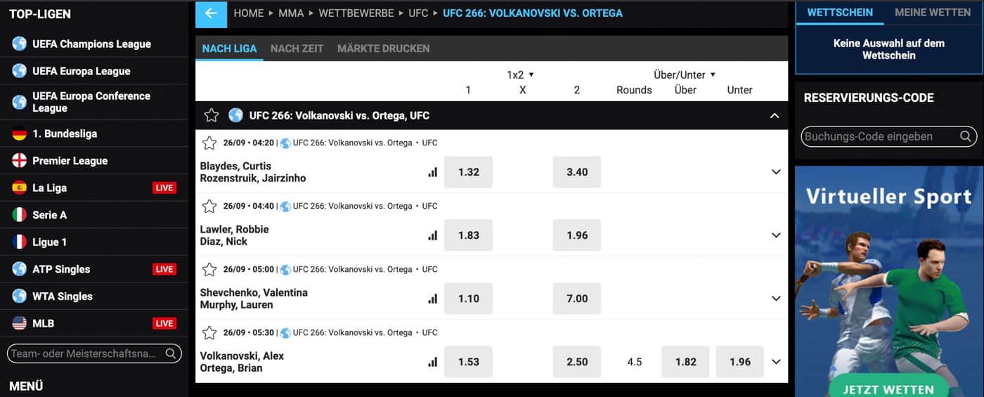 Librabet MMA Wetten