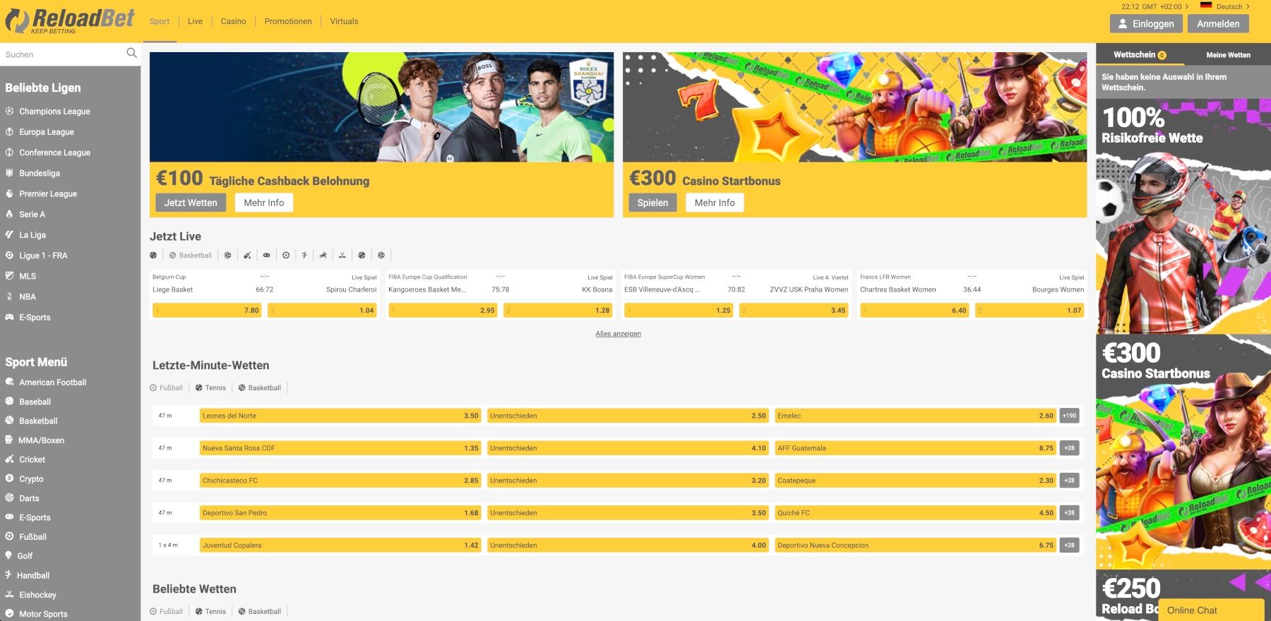 ReloadBet Sportwetten