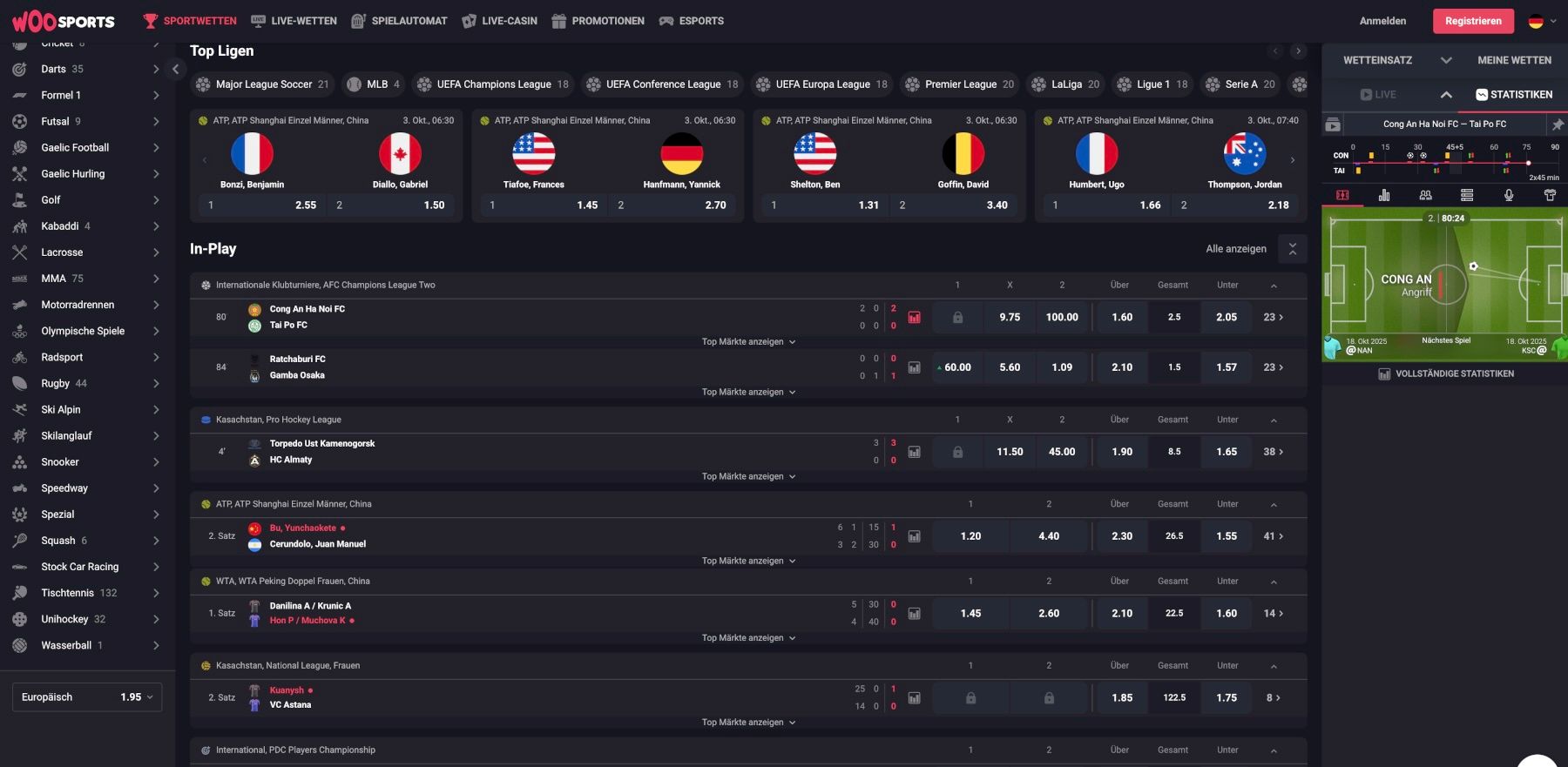 WooSports Sportwetten